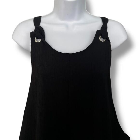 Jumpsuit Women's XL Black Overalls Spring/Summer Lightweight Adjustable Pockets - Picture 3 of 8